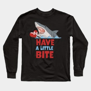 Have a Bite Romantic Shark Long Sleeve T-Shirt